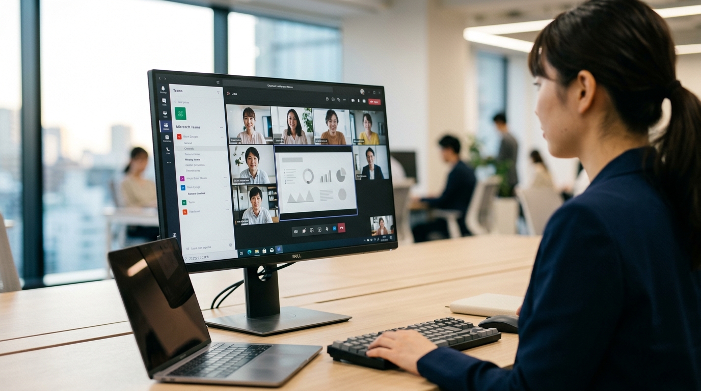 Microsoft Teams下载后的桌面应用协作界面