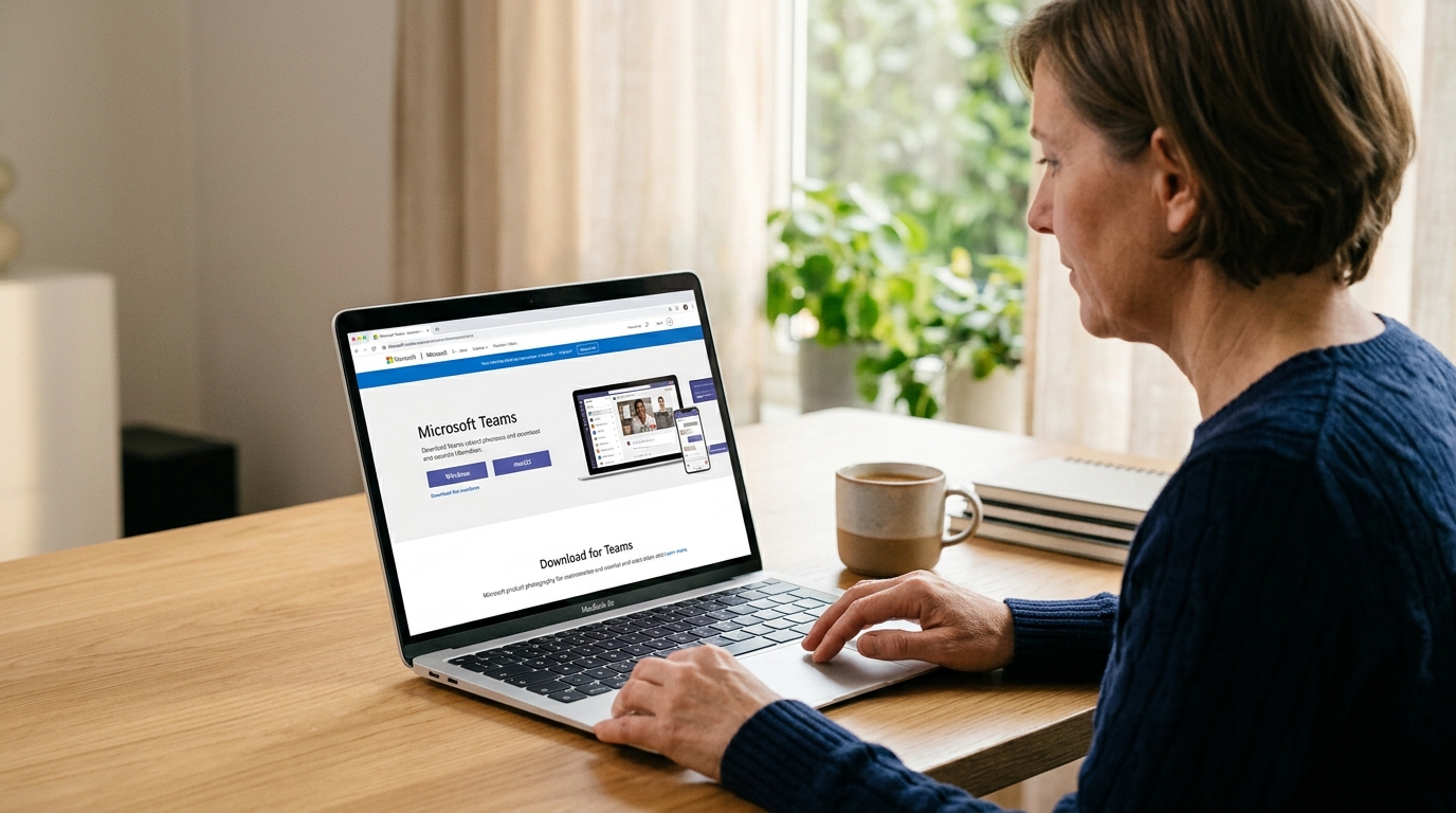 Teams电脑版下载页面支持Windows和macOS系统