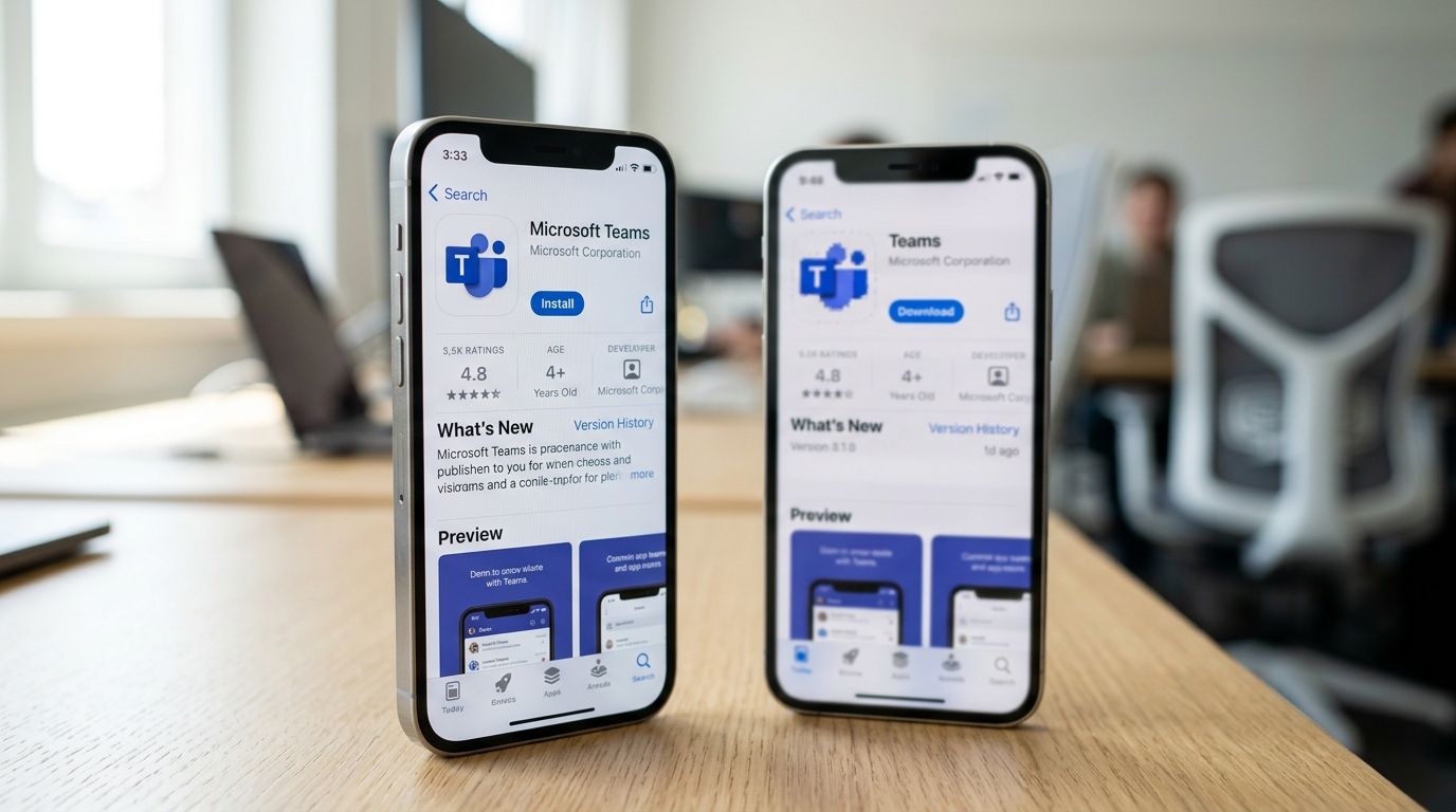 手机端Teams下载认准官方发布者Microsoft Corporation