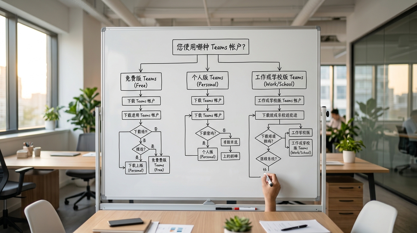 Teams下载版本选择决策地图