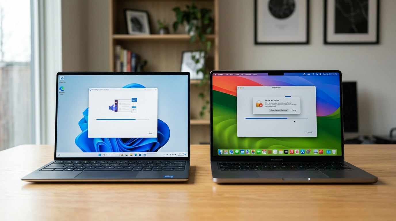 Teams电脑版Windows版和Mac版系统要求与权限对比