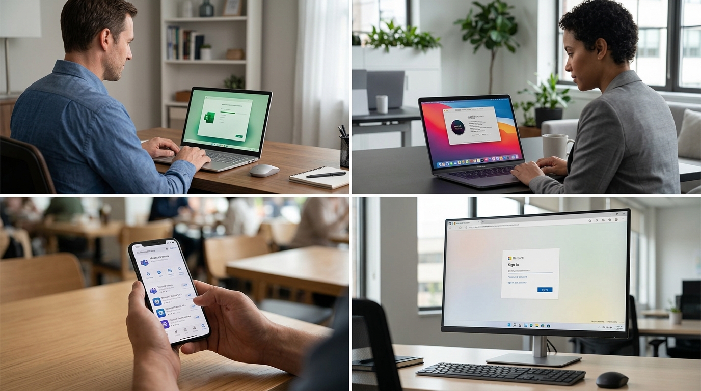 Teams下载在Windows、Mac、手机和网页版的安装步骤