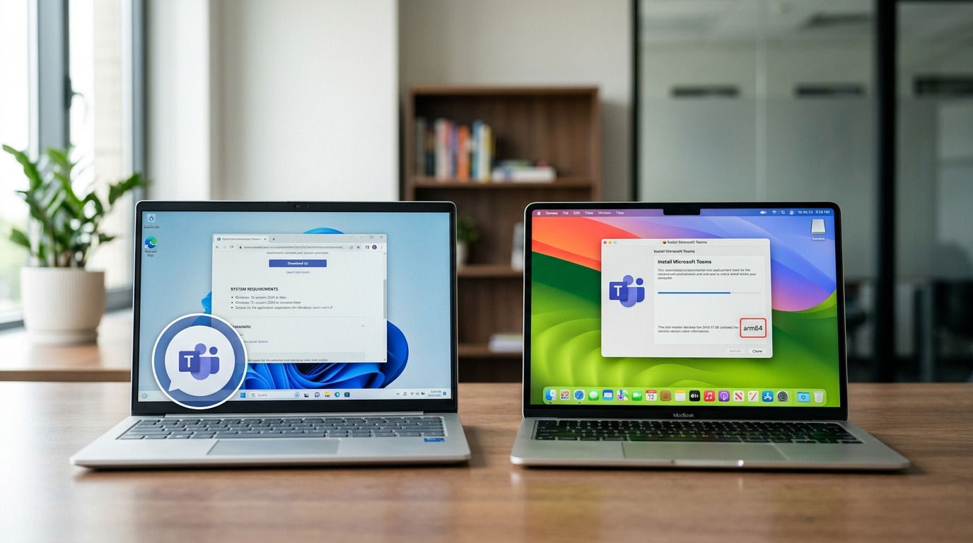 Teams下载 Windows 与 Mac 桌面版系统要求对比