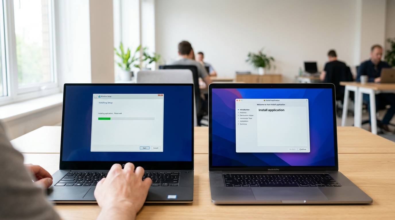 Teams下载Windows和Mac桌面版安装步骤对比